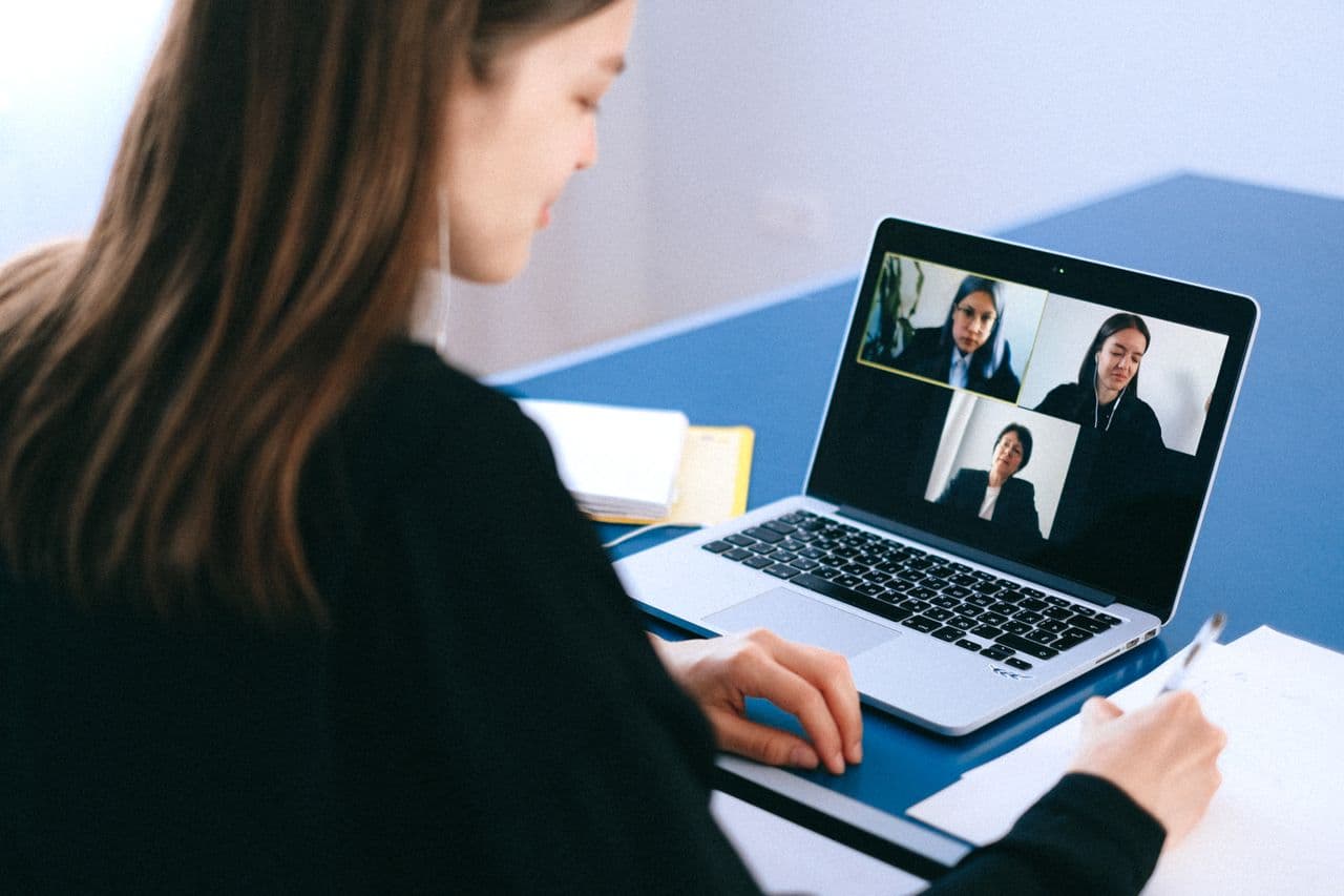 Employer interviewing a candidate by video call