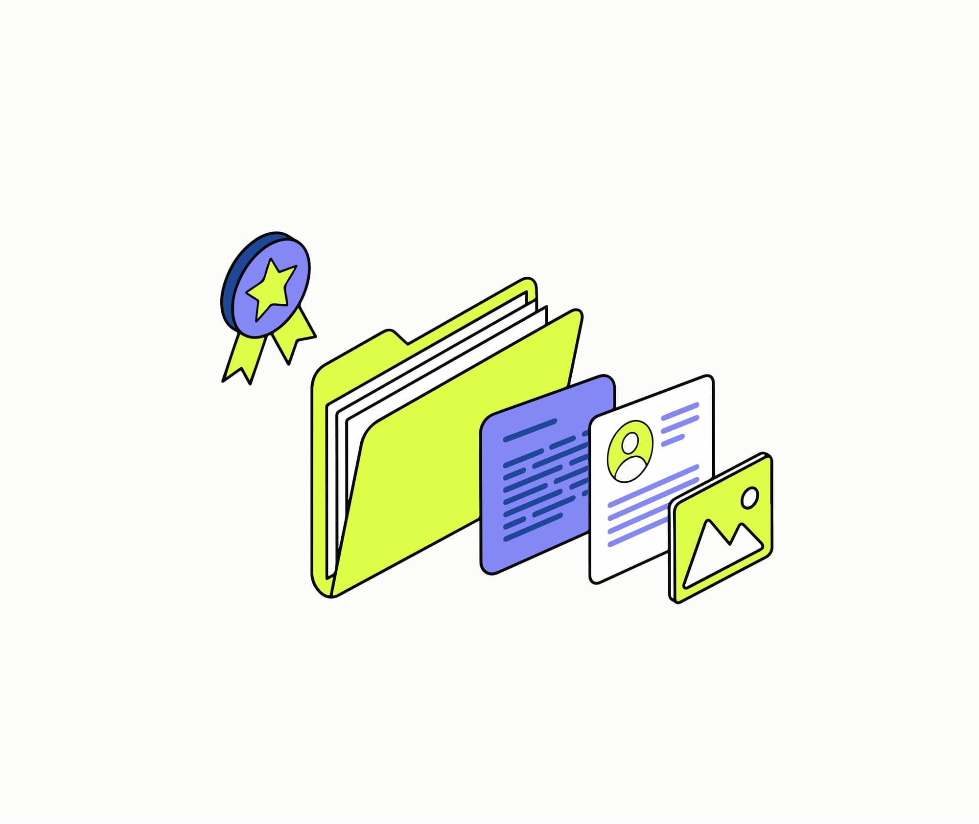 Stack of tabbed document folders for verification records
