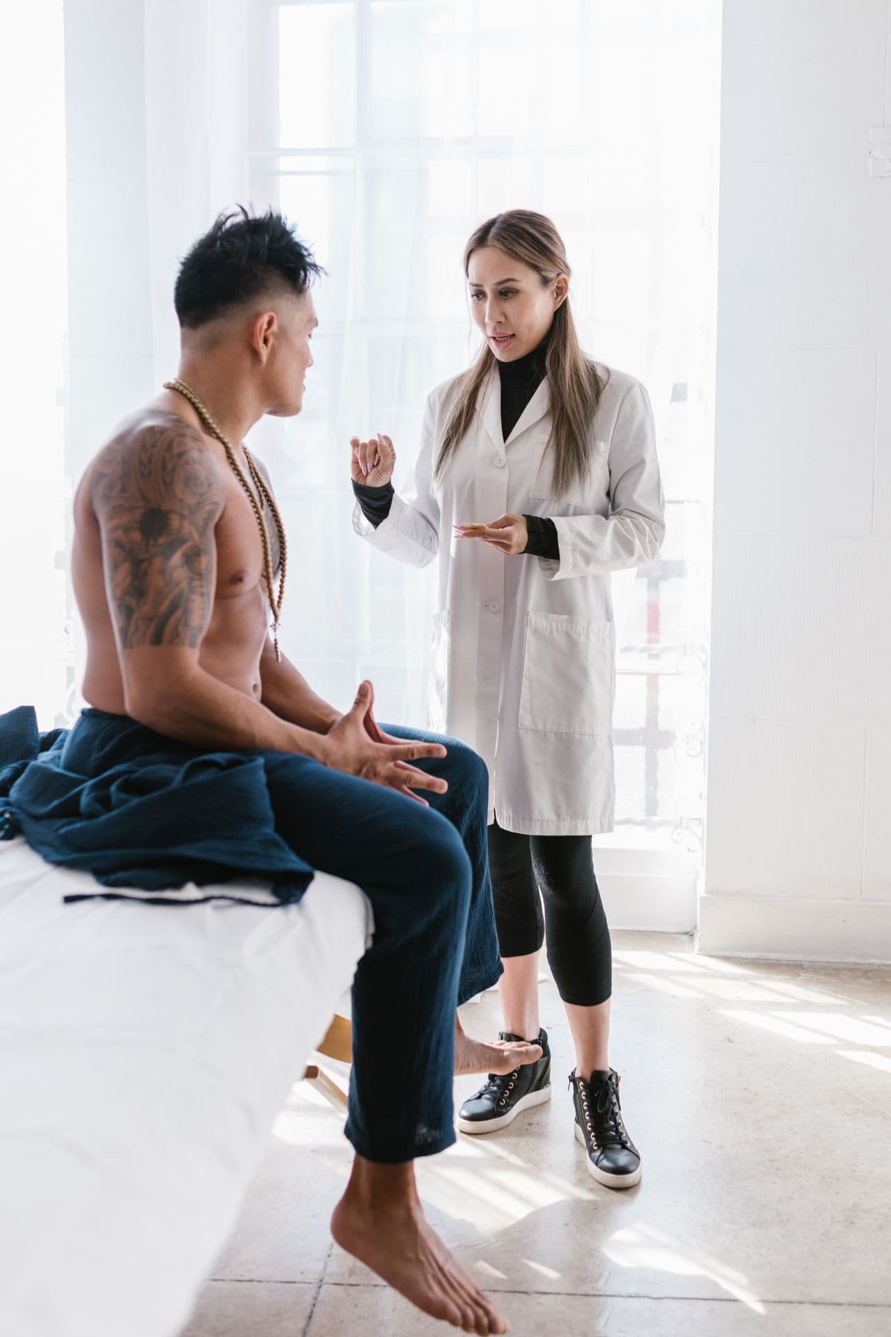 Physiotherapy session in a rehabilitation room