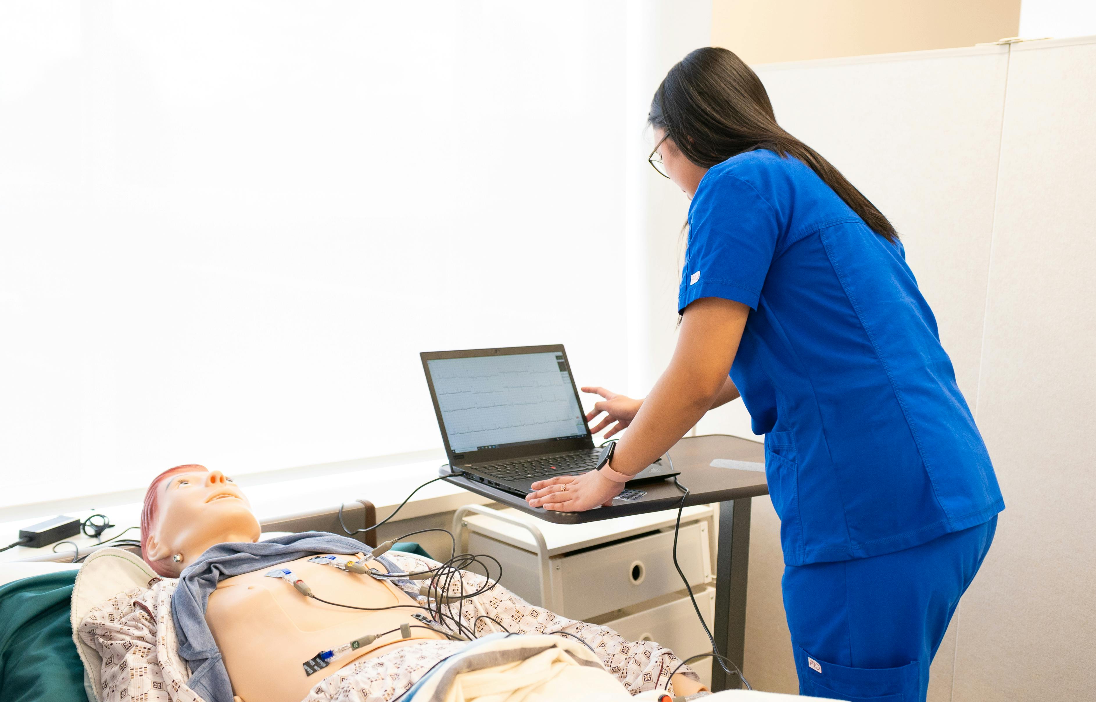 Filipino nurse completing clinical training and preparation in the Philippines before Gulf deployment